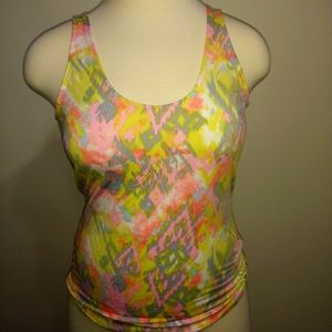 NWT - F21 neon patterned tank with open back - sz LG